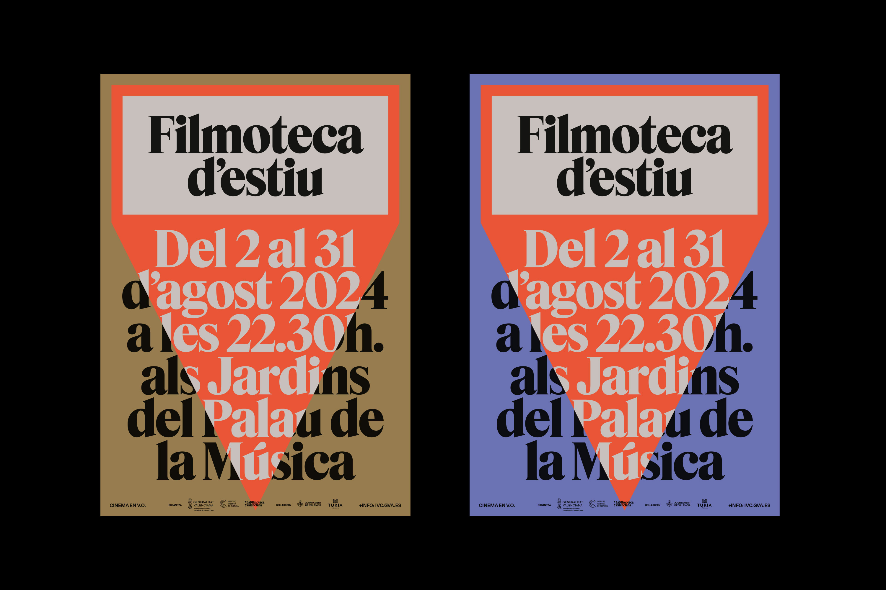 Fase, estudio de diseño gráfico. Filmoteca d'Estiu 2024, imagen gráfica. Carteles