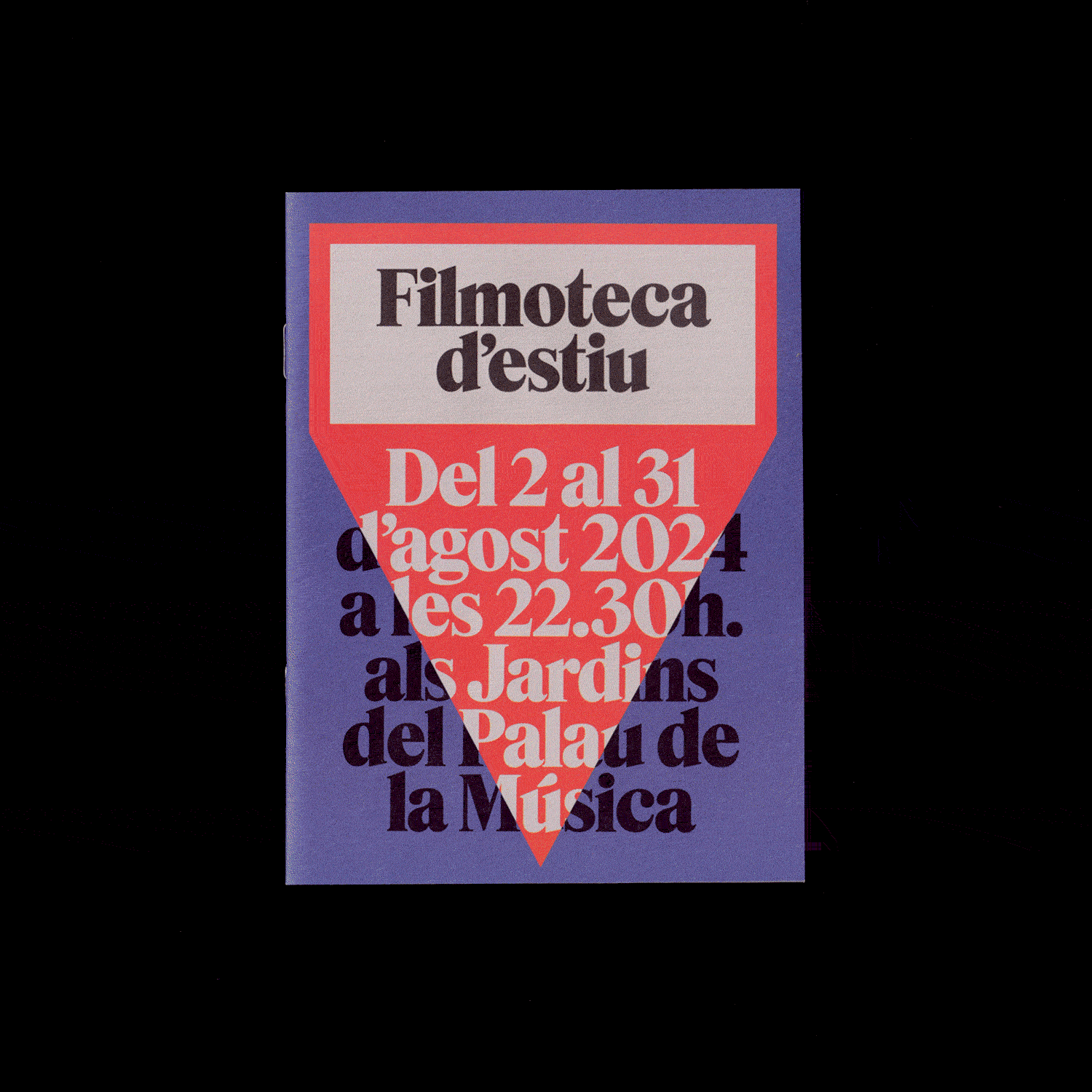 Fase, estudio de diseño gráfico. Filmoteca d'Estiu 2024, imagen gráfica. Folleto