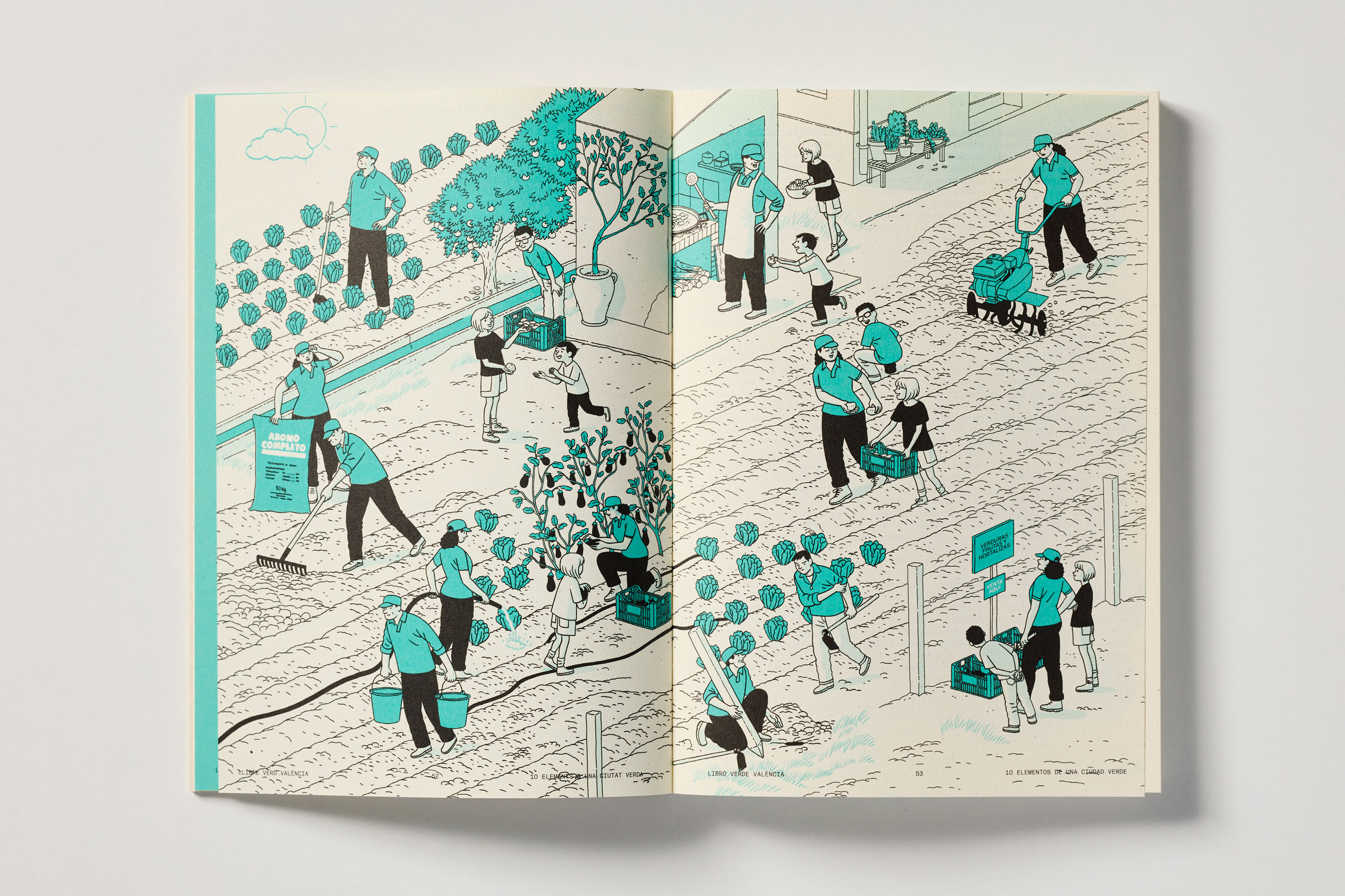 Fase, estudio de diseño gráfico. Libro Verde València, ilustraciones de Paco Roca