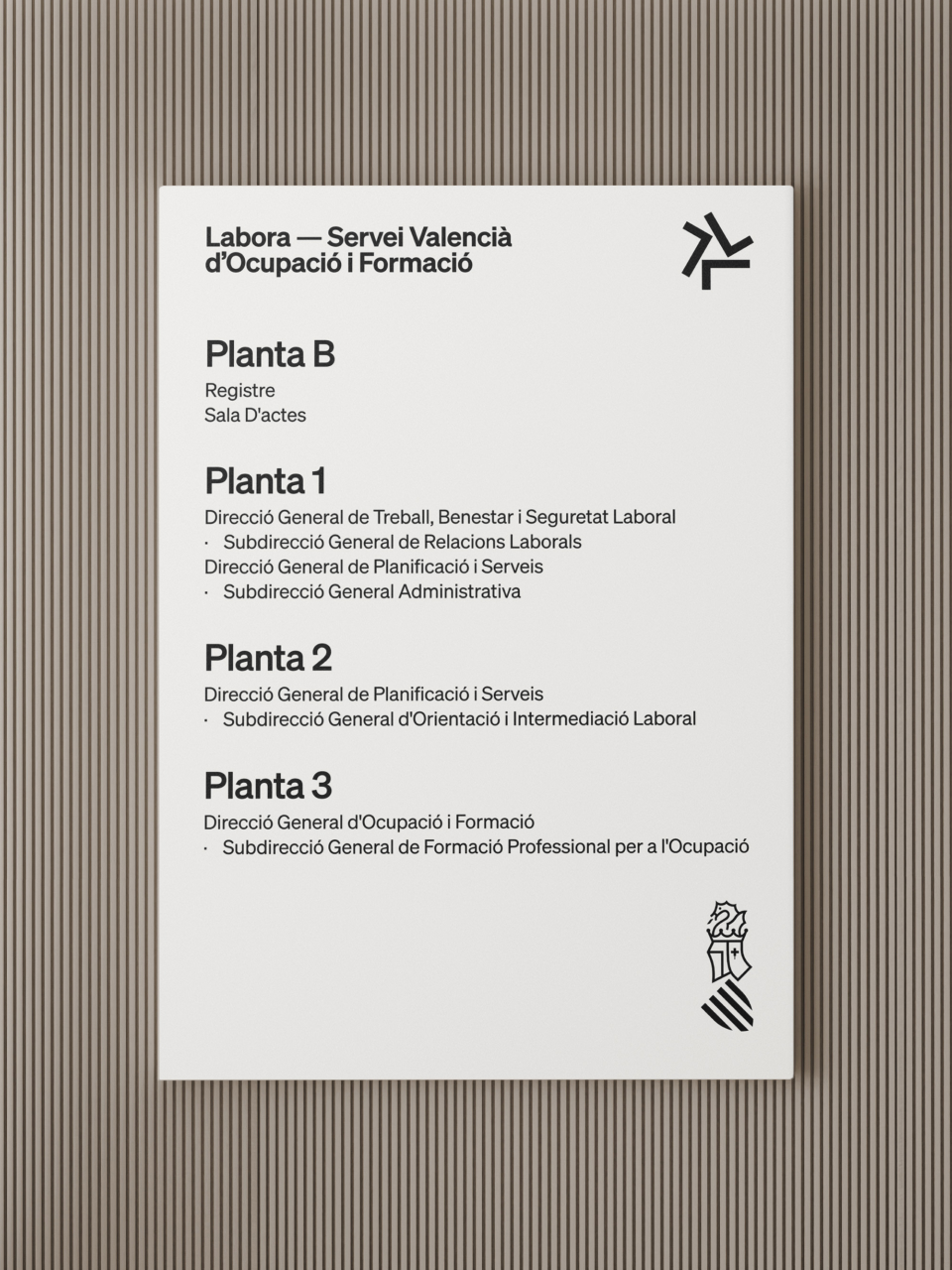 Fase, estudio de diseño gráfico. Identidad Labora, Servicio Valenciano de Empleo y Formación