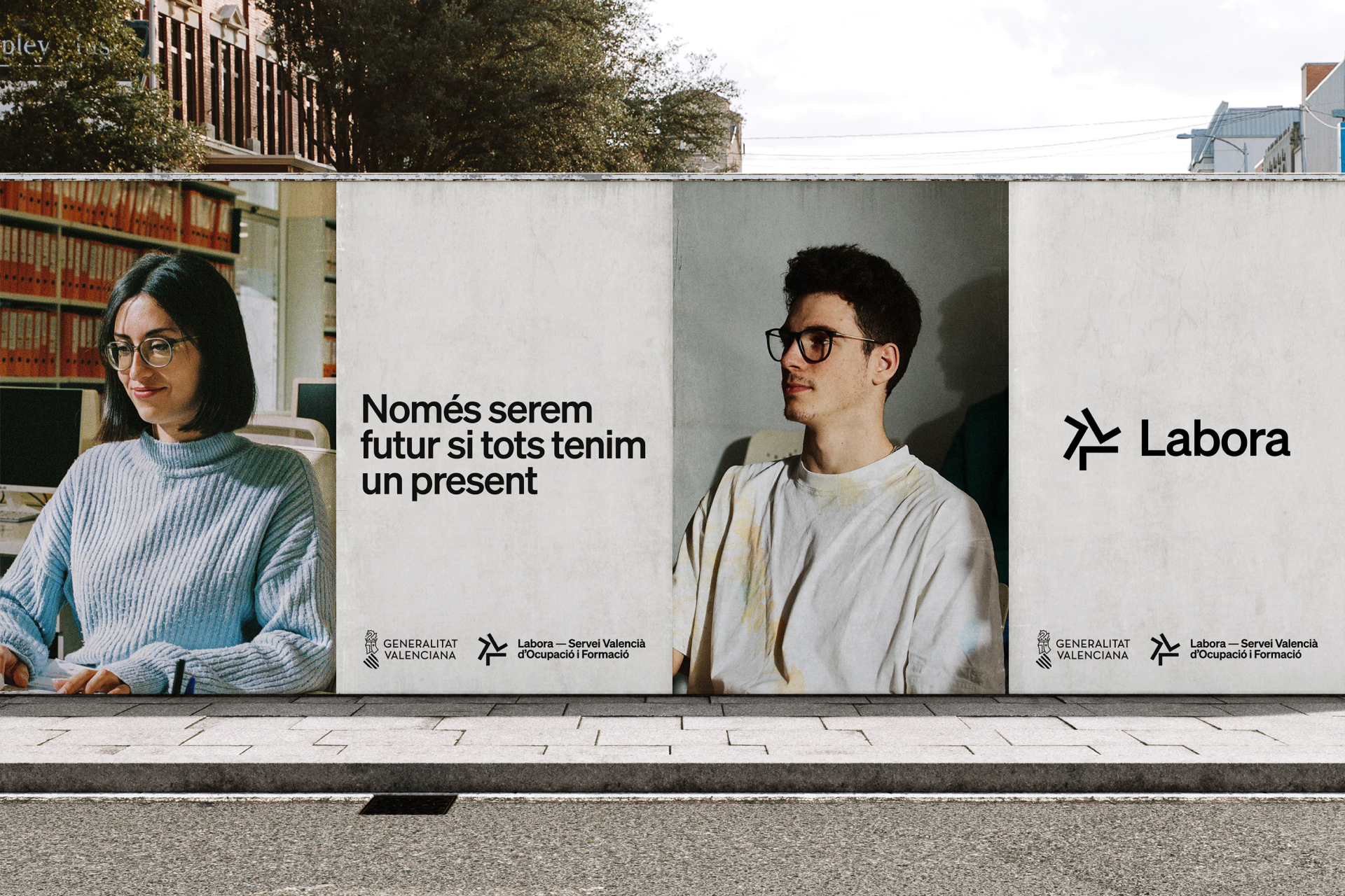 Fase, estudio de diseño gráfico. Identidad Labora, Servicio Valenciano de Empleo y Formación