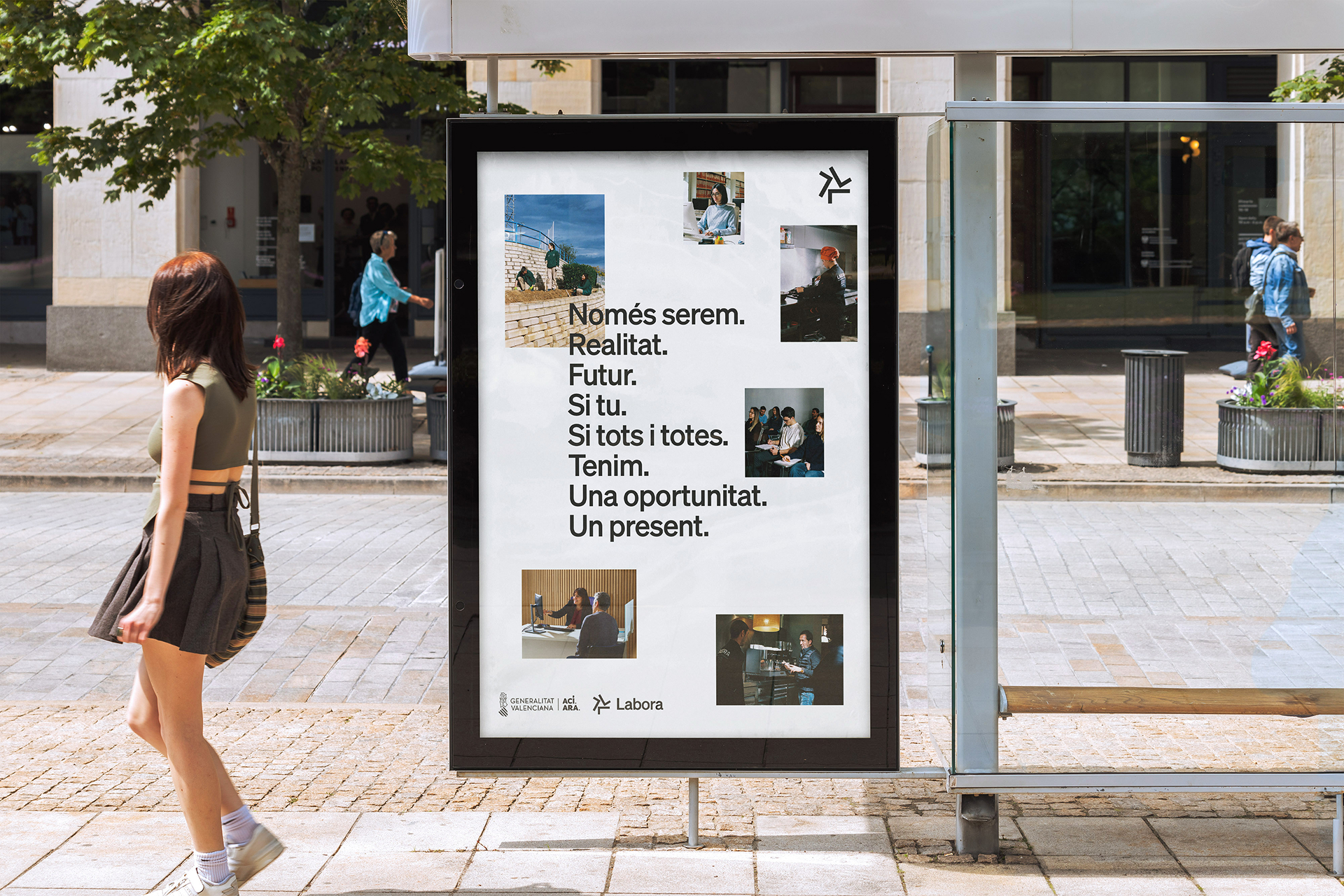 Fase, estudio de diseño gráfico. Identidad Labora, Servicio Valenciano de Empleo y Formación